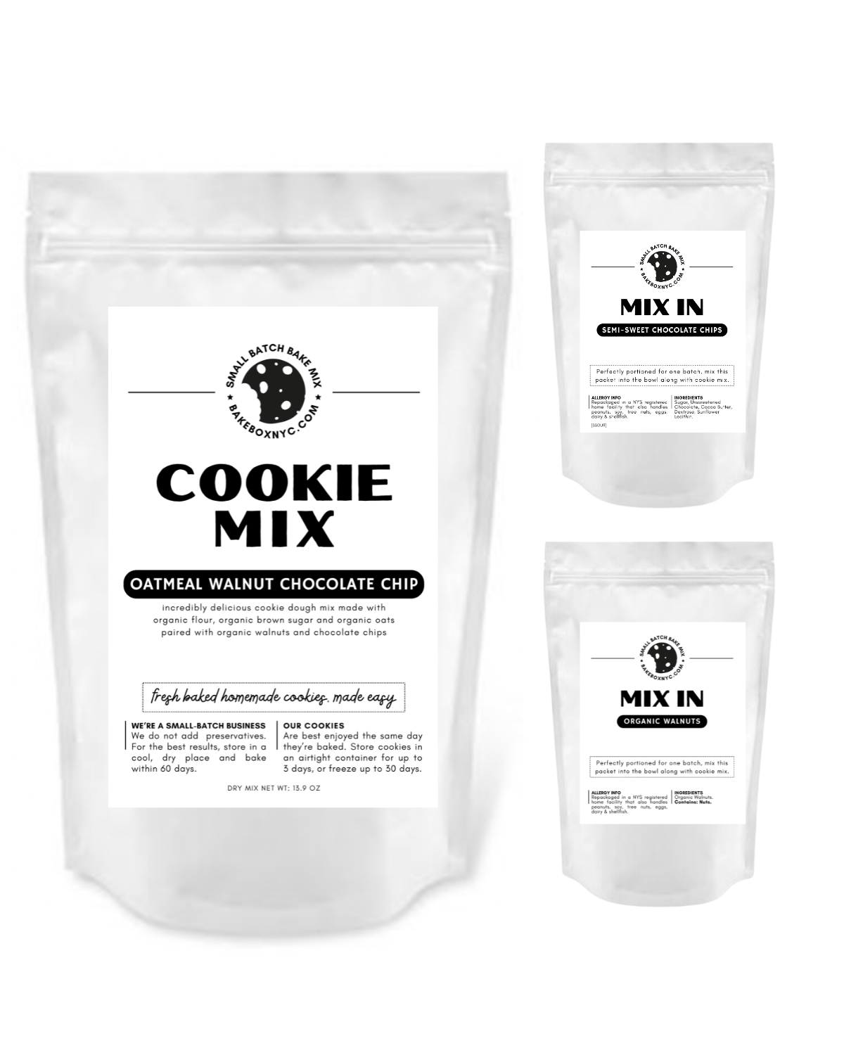 Oatmeal Walnut Chocolate Chip Cookie Mix